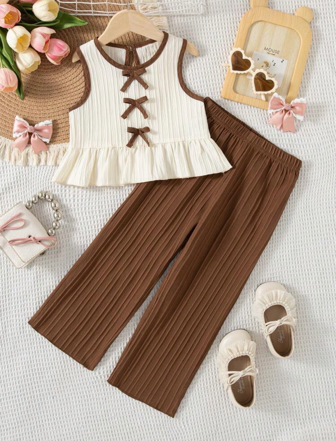 Conjunto primavera plisado nude