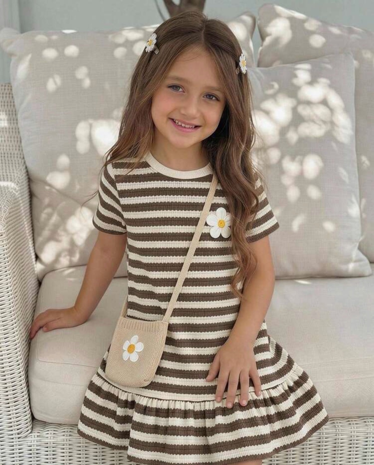 Vestido tejido primavera margarina nude