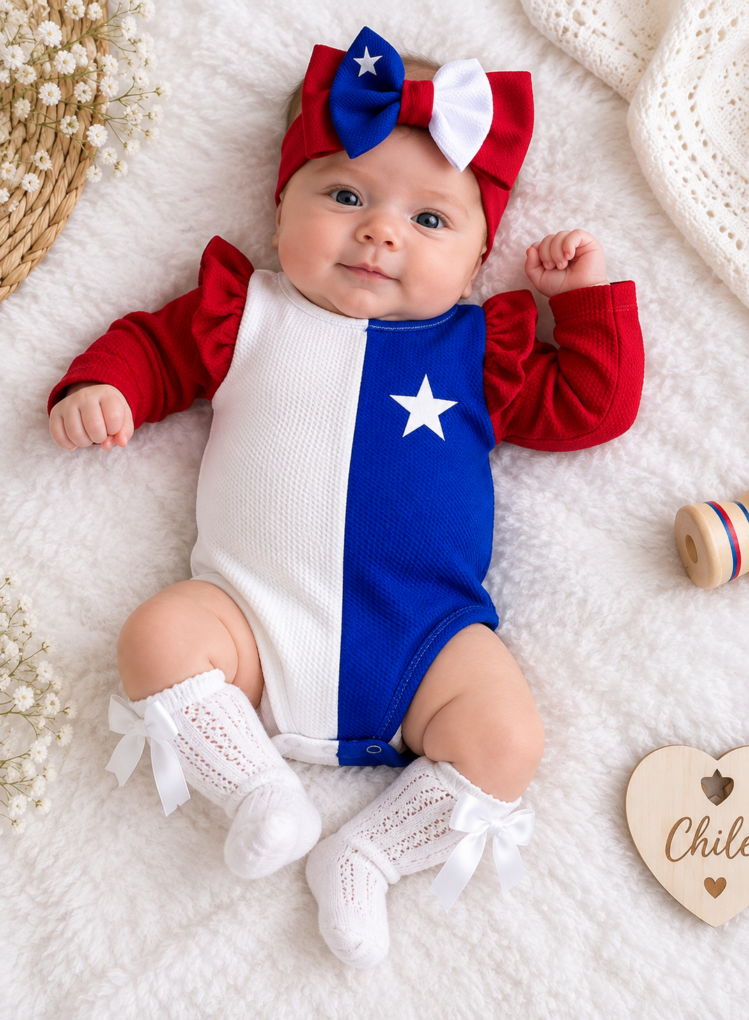 Body + cintillo bandera chilena