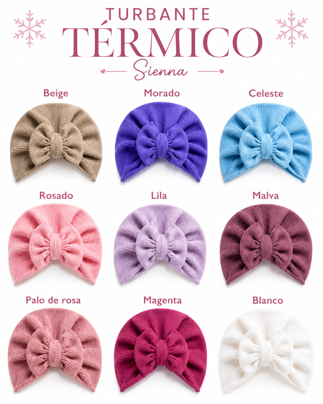 Turbantes sienna Térmicos Lanilla