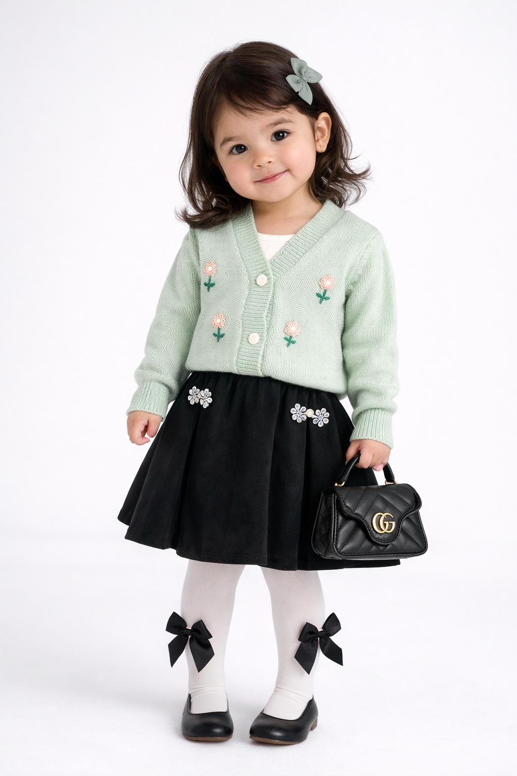 Falda eco cuero plisada
