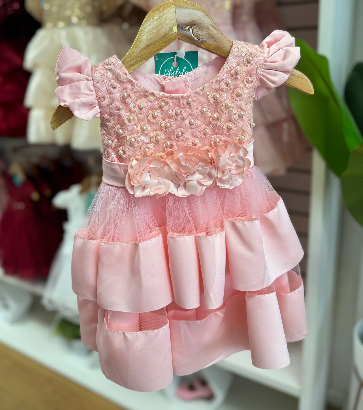 Vestido gala olivia rosado