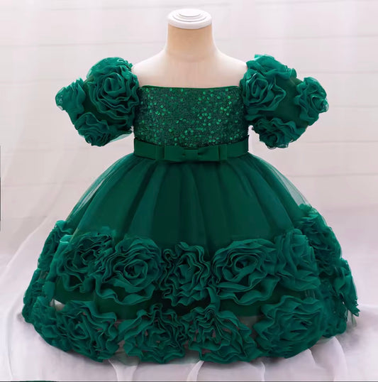 Vestido gala lujo Laura verde