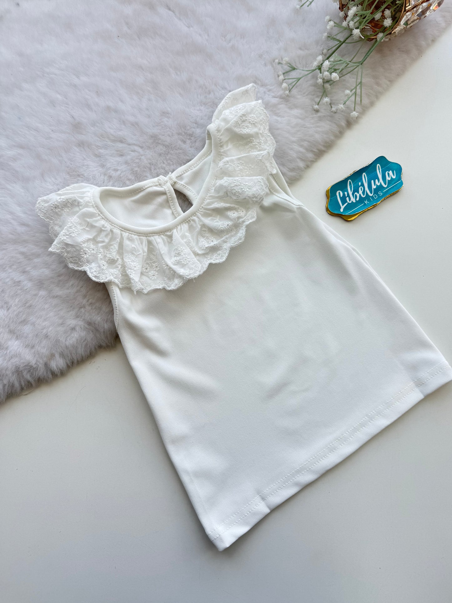 Poleras algodón encajes