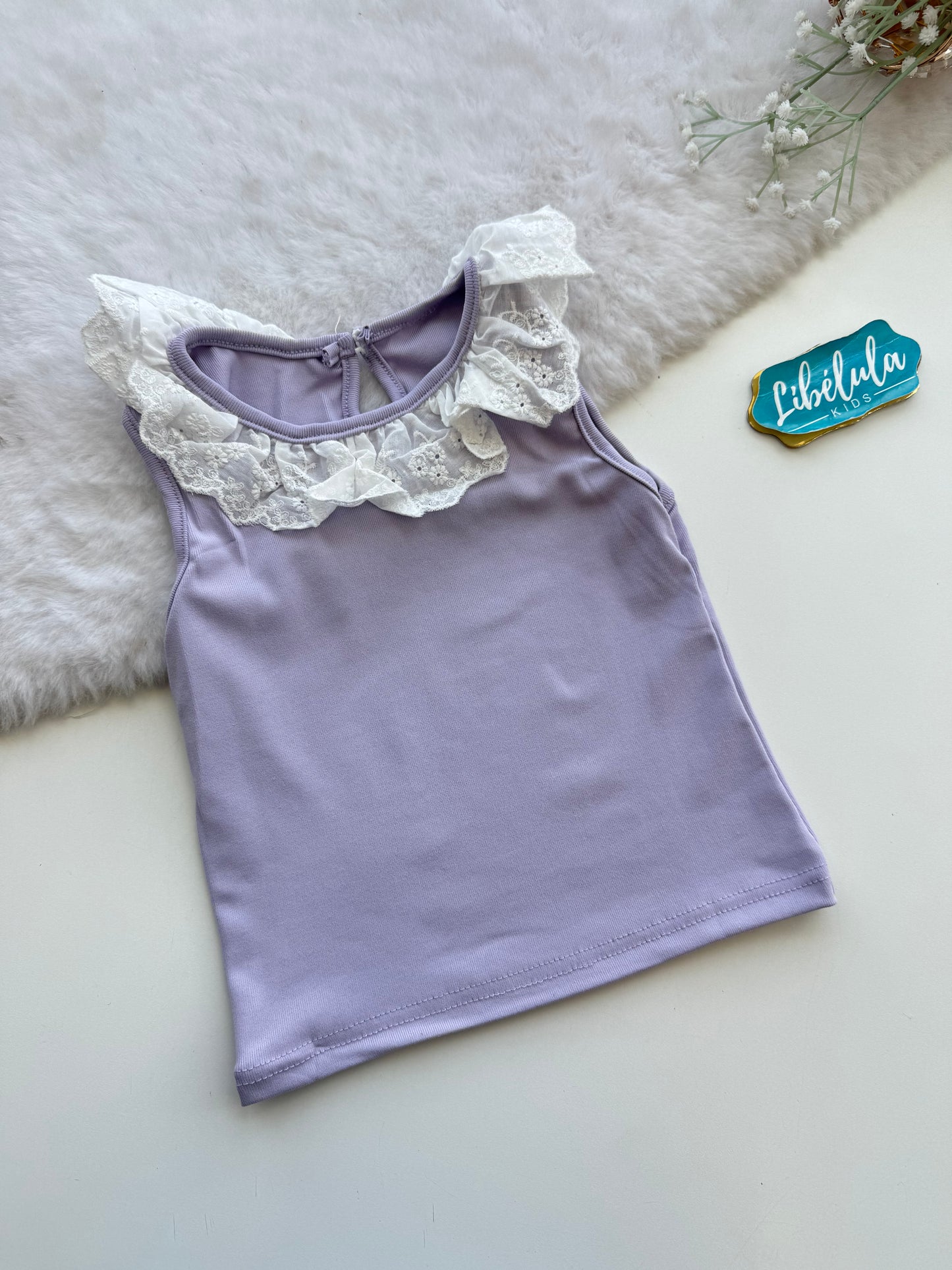 Poleras algodón encajes