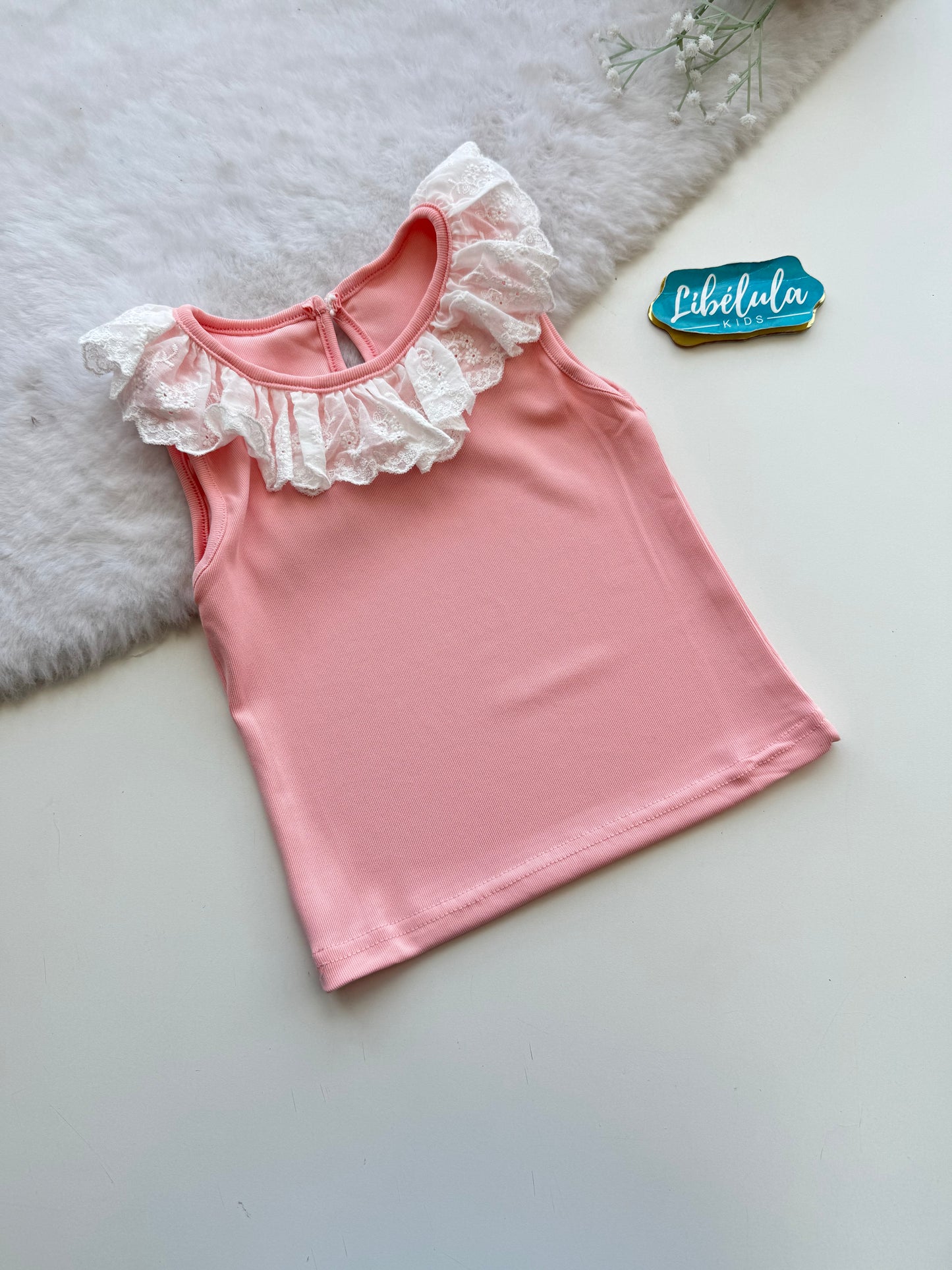 Poleras algodón encajes